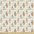 thumbnail image 1 of Ambesonne Springtime Fabric by the Yard Upholstery, Eastern Gnome Pattern, 10 Yards, Off White Persian Orange, 1 of 5