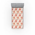 thumbnail image 1 of Ambesonne Springtime Fitted Sheet, Art Flowers Cottagecore, Twin Size, Salmon Ceil Blue Peach, 1 of 5