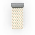 thumbnail image 1 of Ambesonne Springtime Fitted Sheet, Eastern Gnome Pattern, Twin Size, Off White Persian Orange, 1 of 5