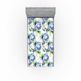 thumbnail image 1 of Ambesonne Springtime Fitted Sheet, Soft Tones Hydrangea Art, Twin XL Size, Green Blue and Purple, 1 of 5