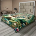 thumbnail image 1 of Ambesonne Springtime Flat Sheet, Circular Tree Flourish, King Size, Green Blue and Pink, 1 of 1