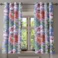 thumbnail image 1 of Ambesonne Springtime Grommet Curtain, Watercolor Floral Garden, 50"x63", Ceil Blue Mauve Salmon, 1 of 1