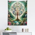 thumbnail image 1 of Ambesonne Springtime Wall Hanging Tapestry, Circular Tree Flourish, 23"x28", Green Blue and Pink, 1 of 2