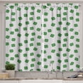 thumbnail image 1 of Ambesonne St. Patrick's Day Kitchen Curtains, Clovers Pattern, 55"x45", Pale Grey Fern Green, 1 of 1