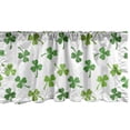thumbnail image 1 of Ambesonne St. Patrick's Day Window Valance, Continuous Clover Luck Wealth Irish Traditional Pattern, Curtain Valance for Kitchen Bedroom Decor with Rod Pocket, 54" X 18", Lime Green Multicolor, 1 of 3