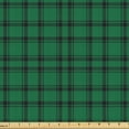 thumbnail image 1 of Ambesonne St. Patricks Day Fabric by the Yard Upholstery, Plaid Vintage Plot, 3 Yards, Forest Green Dark Mauve, 1 of 5