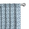 thumbnail image 1 of Ambesonne Star Window Curtains, Sky Elements on a Pale Blue, Each 28" W x 63" L, Dark Sky Blue, 1 of 4