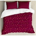 thumbnail image 1 of Ambesonne Star Duvet Cover Sets, Colorful Stars and Dots Art, 2-King, Dark Magenta and Multicolor, 1 of 7