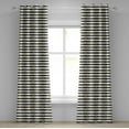 thumbnail image 1 of Ambesonne Star Grommet Curtain, Dots Stripes Celebration, 50" x 96", Black White Yellow, 1 of 6