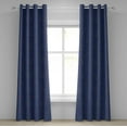thumbnail image 1 of Ambesonne Star Grommet Curtain, Heart Shapes on Denim, 50" x 120", Navy Blue Marigold Red, 1 of 6
