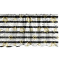 thumbnail image 1 of Ambesonne Star Window Valance, Dots Stripes Celebration, 54" X 12", Black White Yellow, 1 of 3
