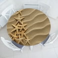 thumbnail image 1 of Ambesonne Starfish Fitted Round Tablecloth, Tree from Shells, 56"- 60" Diameter, Pale Brown, 1 of 4