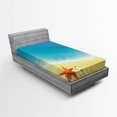 thumbnail image 1 of Ambesonne Starfish Fitted Sheet, Waves on Beach, Twin XL Size, Multicolor, 1 of 2
