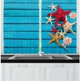 thumbnail image 1 of Ambesonne Starfish Kitchen Curtains, Different Shells, 55"x39", Multicolor, 1 of 2