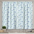 thumbnail image 1 of Ambesonne Starfish Kitchen Curtains, Nautical Theme Starfish, 55"x45", Almond Green Azure Blue, 1 of 3
