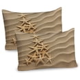 thumbnail image 1 of Ambesonne Starfish Pillow Sham 2 Pack, Tree from Shells, 26"x20", Pale Brown, 1 of 3