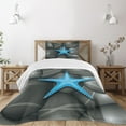 thumbnail image 1 of Ambesonne Starfish Quilted Bedspread Set 2 Pcs, Blue Sea Star, Twin Size, Grey Blue White, 1 of 5