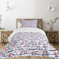 thumbnail image 1 of Ambesonne Starfish Quilted Bedspread Set 2 Pcs, Scallops, Twin Size, Multicolor, 1 of 5