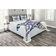 thumbnail image 1 of Ambesonne Starfish Quilted Bedspread Set 3 Pcs, Cartoon Sea Star, Queen Size, Multicolor, 1 of 5