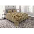 thumbnail image 1 of Ambesonne Starfish Quilted Bedspread Set 3 Pcs, Tree from Shells, King Size, Pale Brown, 1 of 3