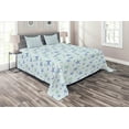 thumbnail image 1 of Ambesonne Starfish Quilted Coverlet 3 Pcs, Nautical Theme Starfish, Queen Size, Almond Green Azure Blue, 1 of 4