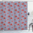 thumbnail image 1 of Ambesonne Starfish Shower Curtain, Maritime Themed Pattern, 69"Wx75"L, Navy White Red, 1 of 3