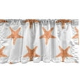 thumbnail image 1 of Ambesonne Starfish Window Valance, Graphic Illustration of Summer Season Inspired Aquatic Animals Tropical Climate, Curtain Valance for Kitchen Bedroom Decor with Rod Pocket, 54" X 18", Orange White, 1 of 3