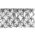 thumbnail image 1 of Ambesonne Starfish Window Valance, Zentangle Aquatic Creature, 54" X 12", Charcoal Grey White, 1 of 3