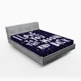 thumbnail image 1 of Ambesonne Starry Sky Fitted Sheet, Planets Galaxy Space, California King, Dark Blue Grey Multicolor, 1 of 3