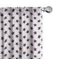 thumbnail image 1 of Ambesonne Stars 4-Panel Curtains, Simplistic Rhythmic, 56"x63", Night Blue White, 1 of 4