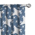 thumbnail image 1 of Ambesonne Stars 4-Panel Curtains, Small and Bigger Ornaments, 56"x63", Slate Blue and White, 1 of 4