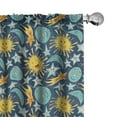 thumbnail image 1 of Ambesonne Stars Curtains, Heavenly Bodies Smiles, Pair of 28"x63", Multicolor, 1 of 4