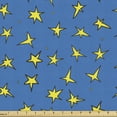 thumbnail image 1 of Ambesonne Stars Fabric by the Yard Upholstery, Cool Tone Sky Night Cartoon, 10 Yards, Yellow Sea Blue, 1 of 5