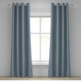 thumbnail image 1 of Ambesonne Stars Grommet Curtain, Moroccan Folklore Motifs, 50" x 120", Dark Blue Beige and Aqua, 1 of 6