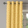 thumbnail image 1 of Ambesonne Stars Grommet Curtain Single Panel, Doodle Geometric Shapes, 50"x60", Pale Yellow Orange, 1 of 5