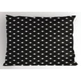 thumbnail image 1 of Ambesonne Stars Pillow Sham, Grungy Stars Rays Theme, 26" X 20", Black and White, 1 of 2