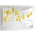 thumbnail image 1 of Ambesonne Stars Pillow Sham, Yellow Shade Modern Stars, 26" X 20", Yellow and White, 1 of 2