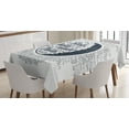 thumbnail image 1 of Ambesonne Stay Wild Tablecloth Rectangular Table Cover, Text and Curls, 60"x84", Night Blue Grey, 1 of 4