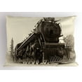 thumbnail image 1 of Ambesonne Steam Engine Pillow Sham, Antique Train Art, 36" X 20", Black Grey, 1 of 2