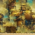 thumbnail image 1 of Ambesonne Steampunk Fabric by the Yard, Abstract City Urban Print, 5 Yards, Amber Mustard Seafoam, 1 of 1