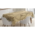 thumbnail image 1 of Ambesonne Steampunk Tablecloth Rectangular Table Cover, Hand-Drawn Machines, 52"x70", Beige and Dark Brown, 1 of 4