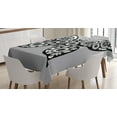 thumbnail image 1 of Ambesonne Steampunk Tablecloth Rectangular Table Cover, Silhouette Butterfly, 60"x90", Pale Grey White, 1 of 4