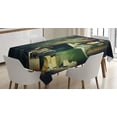 thumbnail image 1 of Ambesonne Steampunk Tablecloth Rectangular Table Cover, Subculture Art Woman, 52"x70", Multicolor, 1 of 4