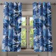 thumbnail image 1 of Ambesonne Stem Pattern Grommet Curtain, Retro Flowers Grunge, 50"x60", Lavender Blue Ceil Blue, 1 of 1