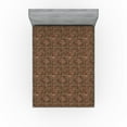thumbnail image 1 of Ambesonne Stone Print Fitted Sheet, Wall Look Art Earthy, Queen Size, Ecru Brown and Cocoa, 1 of 5