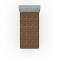 thumbnail image 1 of Ambesonne Stone Print Fitted Sheet, Wall Look Art Earthy, Twin XL Size, Ecru Brown and Cocoa, 1 of 5