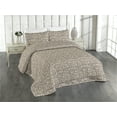 thumbnail image 1 of Ambesonne Stone Print Quilted Bedspread Set 3 Pcs, Rock Look Pattern Print, Twin, Pale Grey Camel, 1 of 4