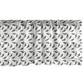 thumbnail image 1 of Ambesonne Stork Window Valance, Minimalist Monochromatic Migrate Themed Repeating Pattern of Flying Birds, Curtain Valance for Kitchen Bedroom Decor with Rod Pocket, 54" X 12", Charcoal Grey White, 1 of 3