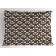 thumbnail image 1 of Ambesonne Strawberry Pillow Sham, Silhouette Berries, 26" X 20", Dark Taupe and White, 1 of 2