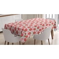 thumbnail image 1 of Ambesonne Strawberry Tablecloth Rectangular Table Cover, Retro Style Print, 52"x70", Dark Coral Pale Pink, 1 of 3